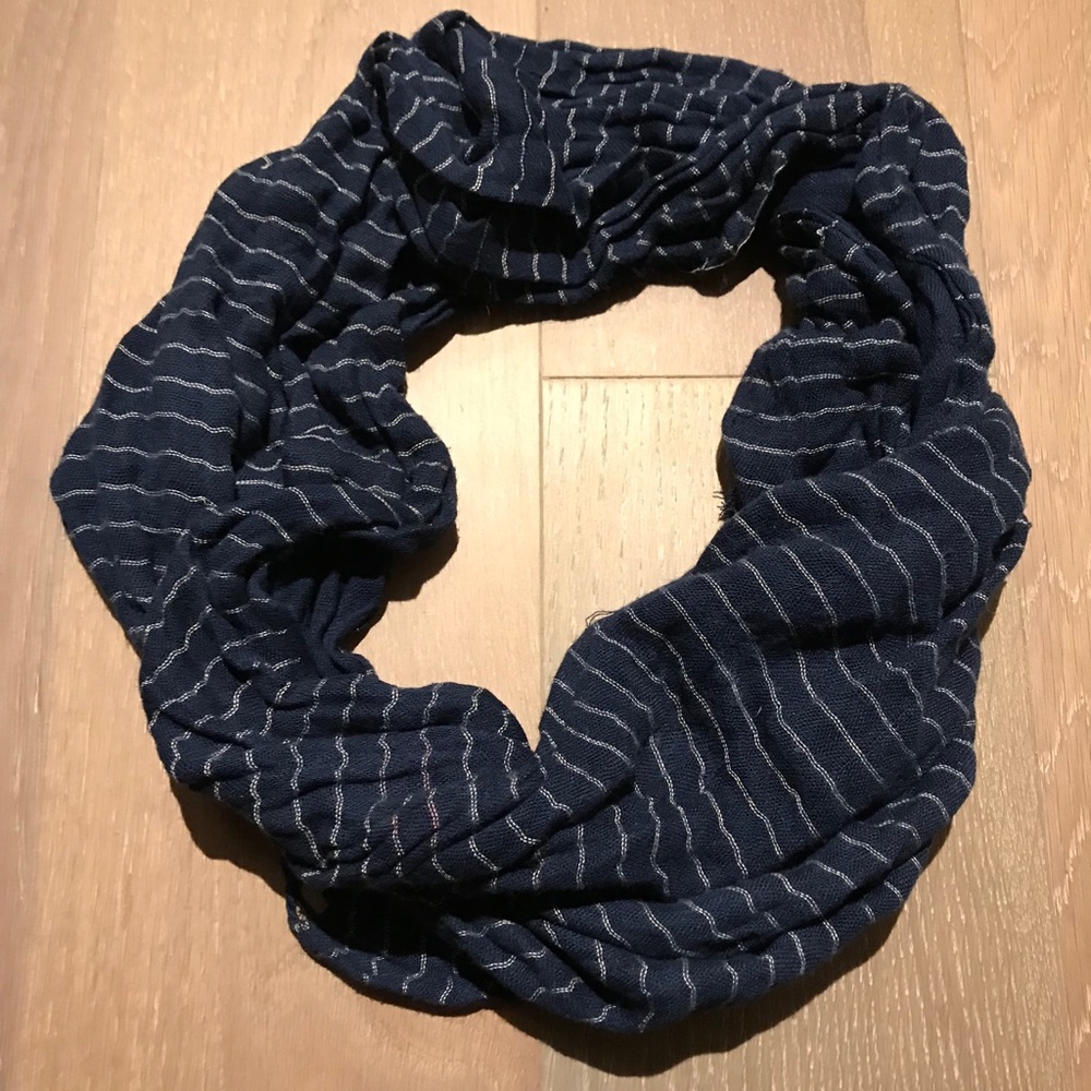 2 for $15 Navy Blue Pinstripe Scarf